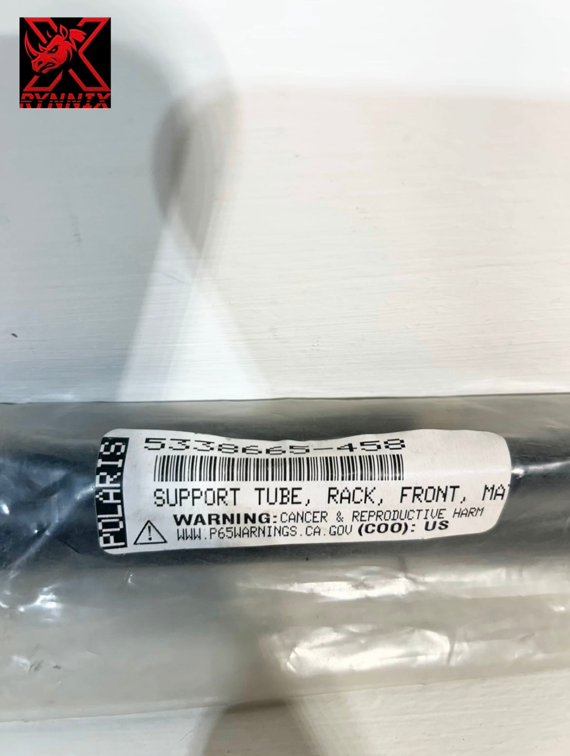 Polaris Support Tube, Rack, Front, Matte Black, Part 5338665-458 (8- 002590 ) PZ