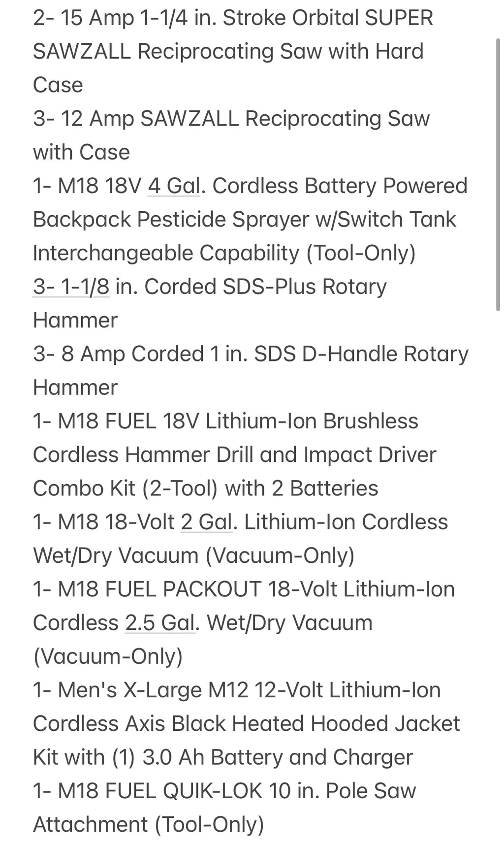 (AS-IS) Milwaukee Tool Pallet (Home Depot Untested Returns) ( TZ )