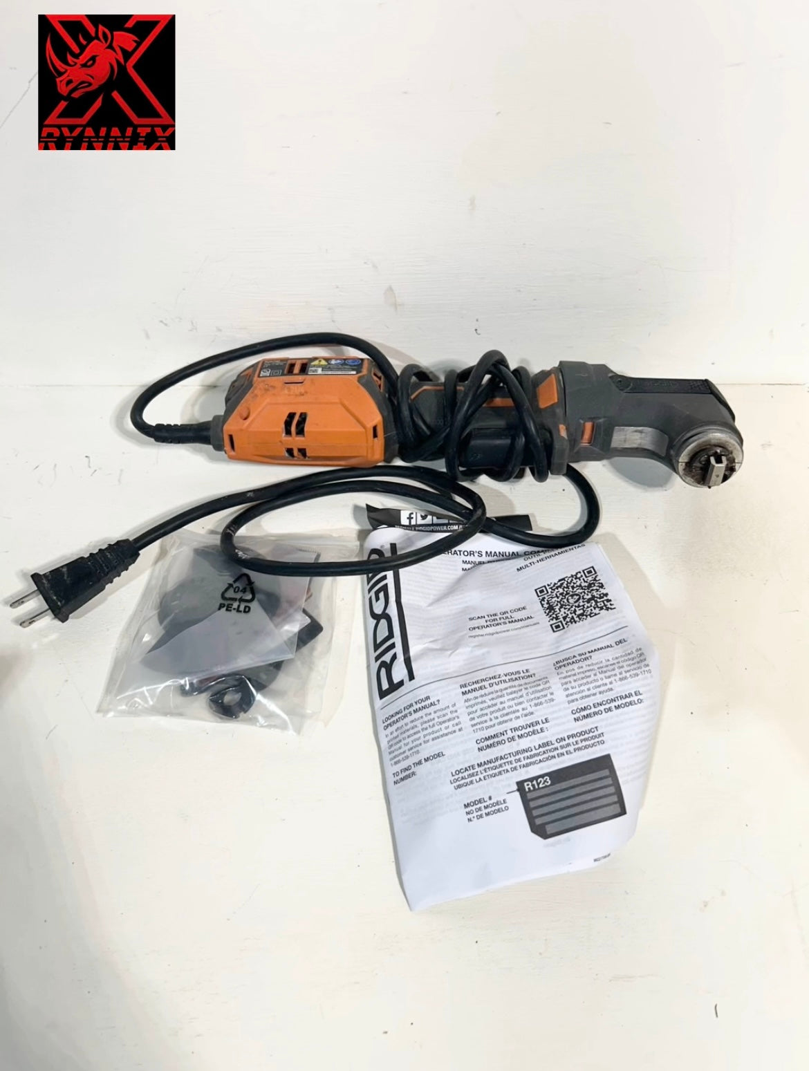 (Defective) Ridgid 4 Amp Corded Oscillating Multi-Tool (01- 002253 ) TZ