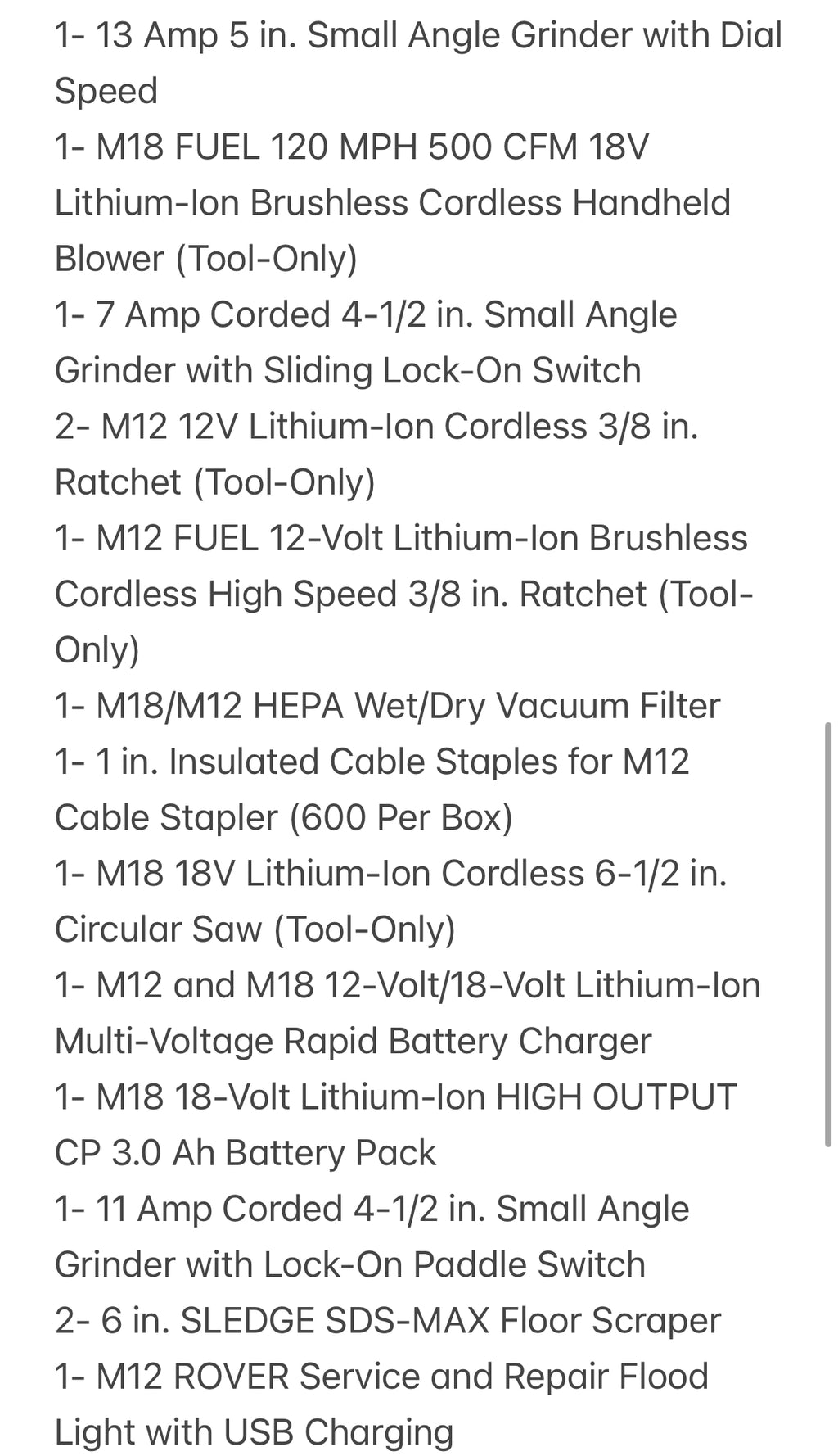(AS-IS) Milwaukee Tool Pallet (Home Depot Untested Returns) ( TZ )