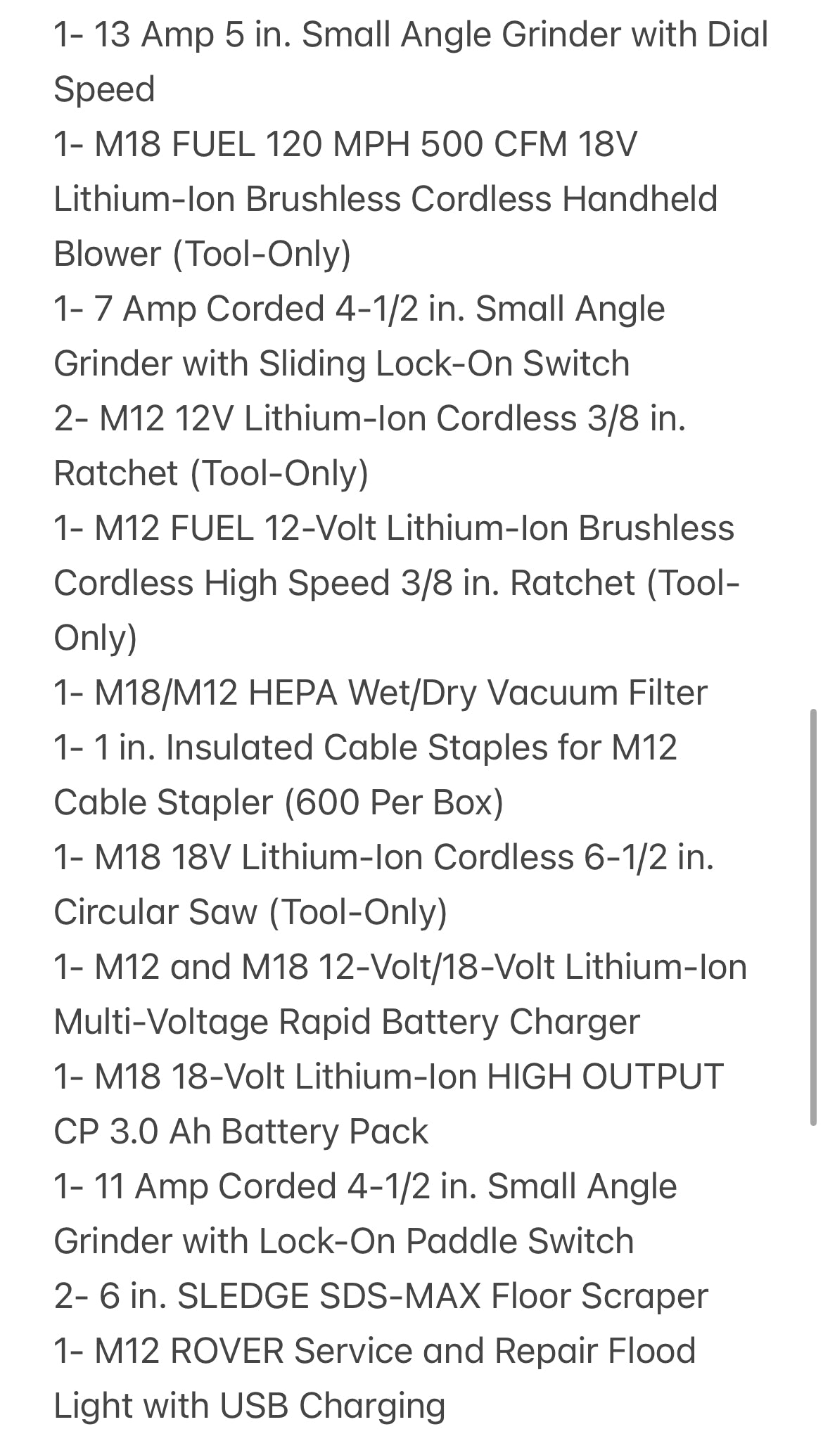 (AS-IS) Milwaukee Tool Pallet (Home Depot Untested Returns) ( TZ )