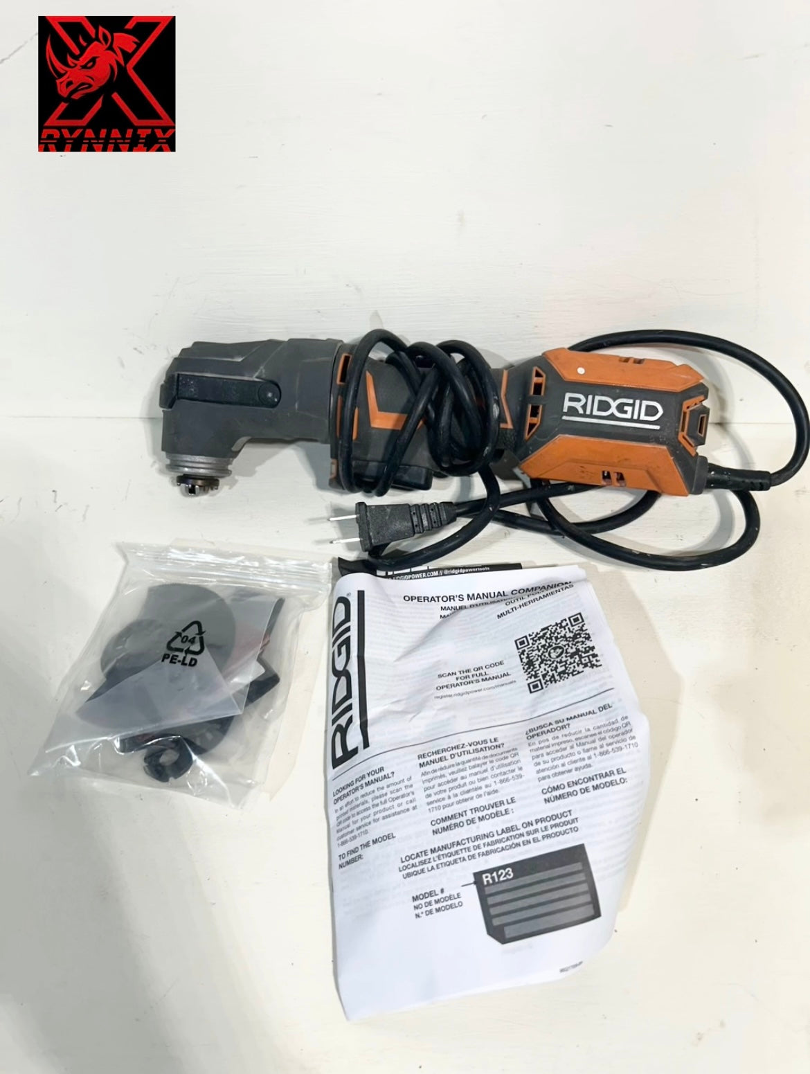 (Defective) Ridgid 4 Amp Corded Oscillating Multi-Tool (01- 002253 ) TZ